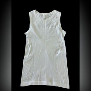 Athleta White Textured Tank Top